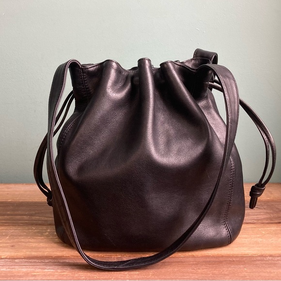 Vintage Coach Lexington Drawstring Leather Bag Italy - Picture 3 of 13